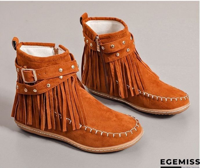 Bohemian Style Casual Blue Boots | EGEMISS