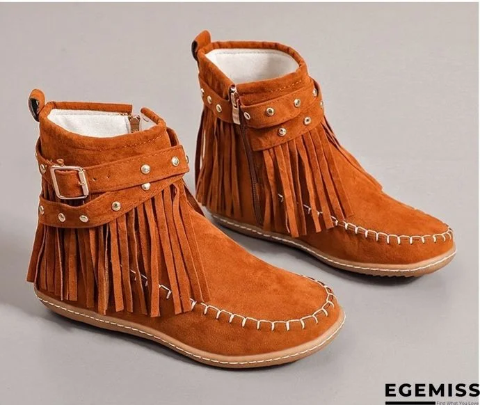 Bohemian Style Casual Blue Boots | EGEMISS
