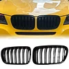 BILLDIO F25 Grille - Black Kidney Grill Compatible with 2011 2012 2013 X3 F25 Double Slats Glossy Black?2 pcs?