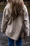 Women's Autumn Flap Pockets Buttoned Jacket Coat