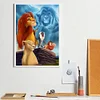 Lion - Rund Diamant Malerei 30*40CM