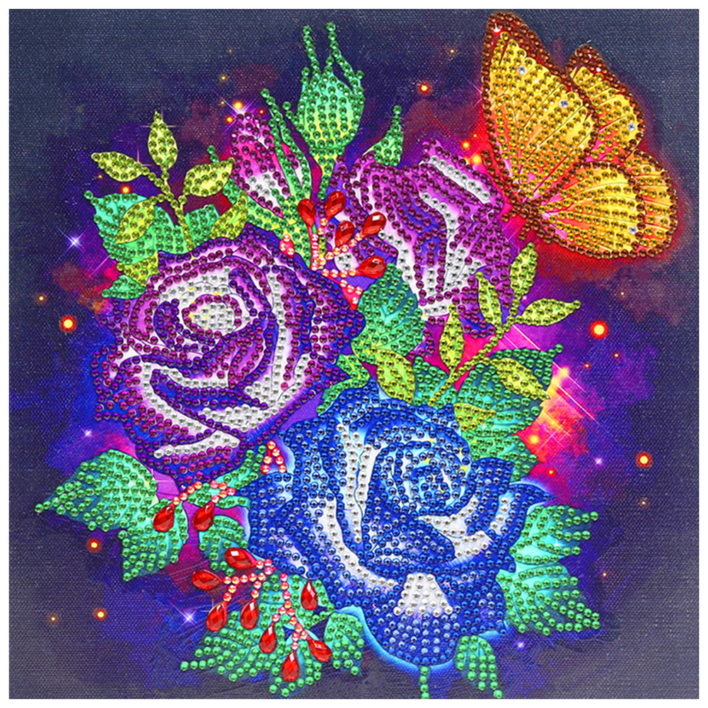 

Rose Butterfly - Special Shaped Diamond Painting - 30*30CM, 501 Original