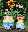 DIY Mosaic Art Flower Glass Vase Material Package Handmade Design Kit