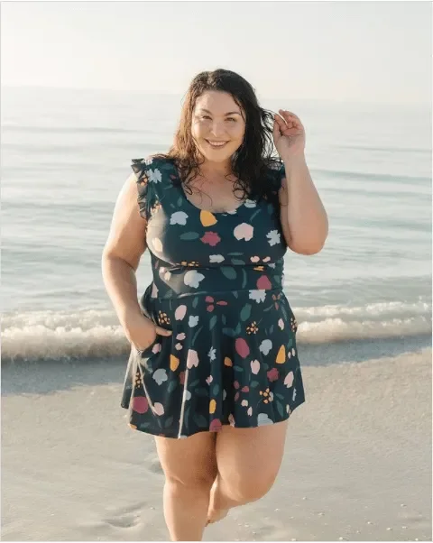 Momoop Swim Romper Built-in Bra