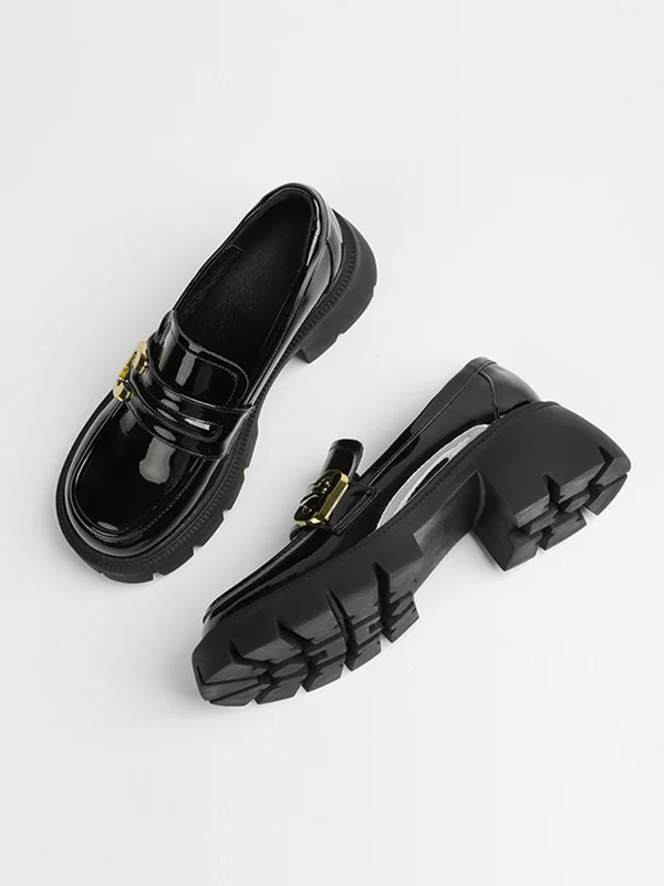 Split-Joint Round-Toe Loafers