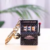 Creative slot fruit machine pendant lottery machine key chain that can be played