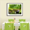 Green Tree with Bridge | Full Round Diamond Painting Kits