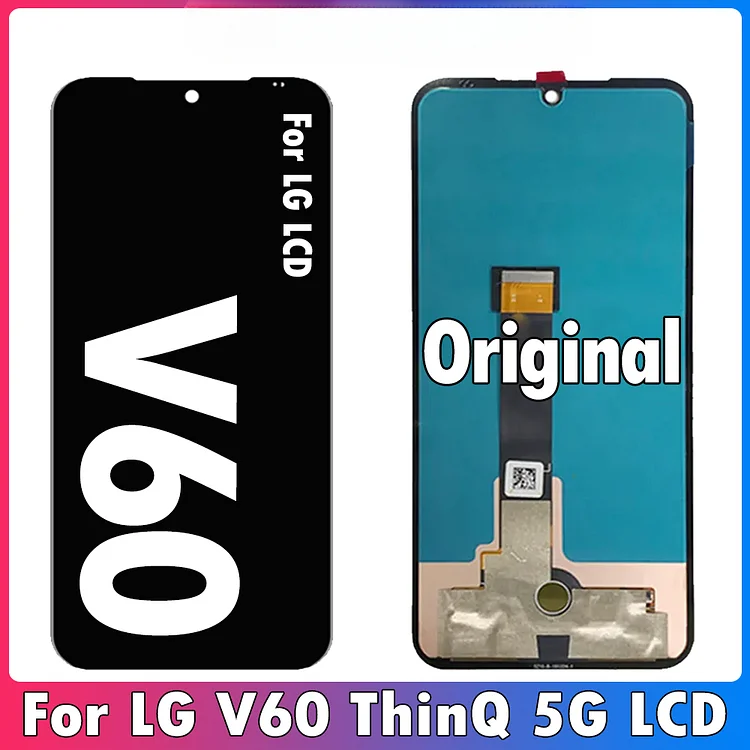 6.8" Original LCD For LG V60 ThinQ 5G LCD Display Screen Touch Digitizer Assembly For LG V60 ThinQ LM-V600 A001LG LCD Display
