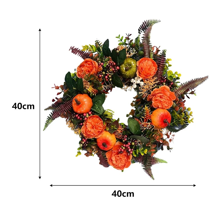 💖Fall Peony And Pumpkin Wreath - Year Round Wreath 