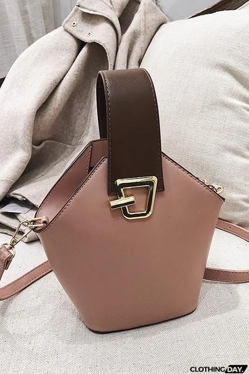 Solid Bucket Shoulder Bag