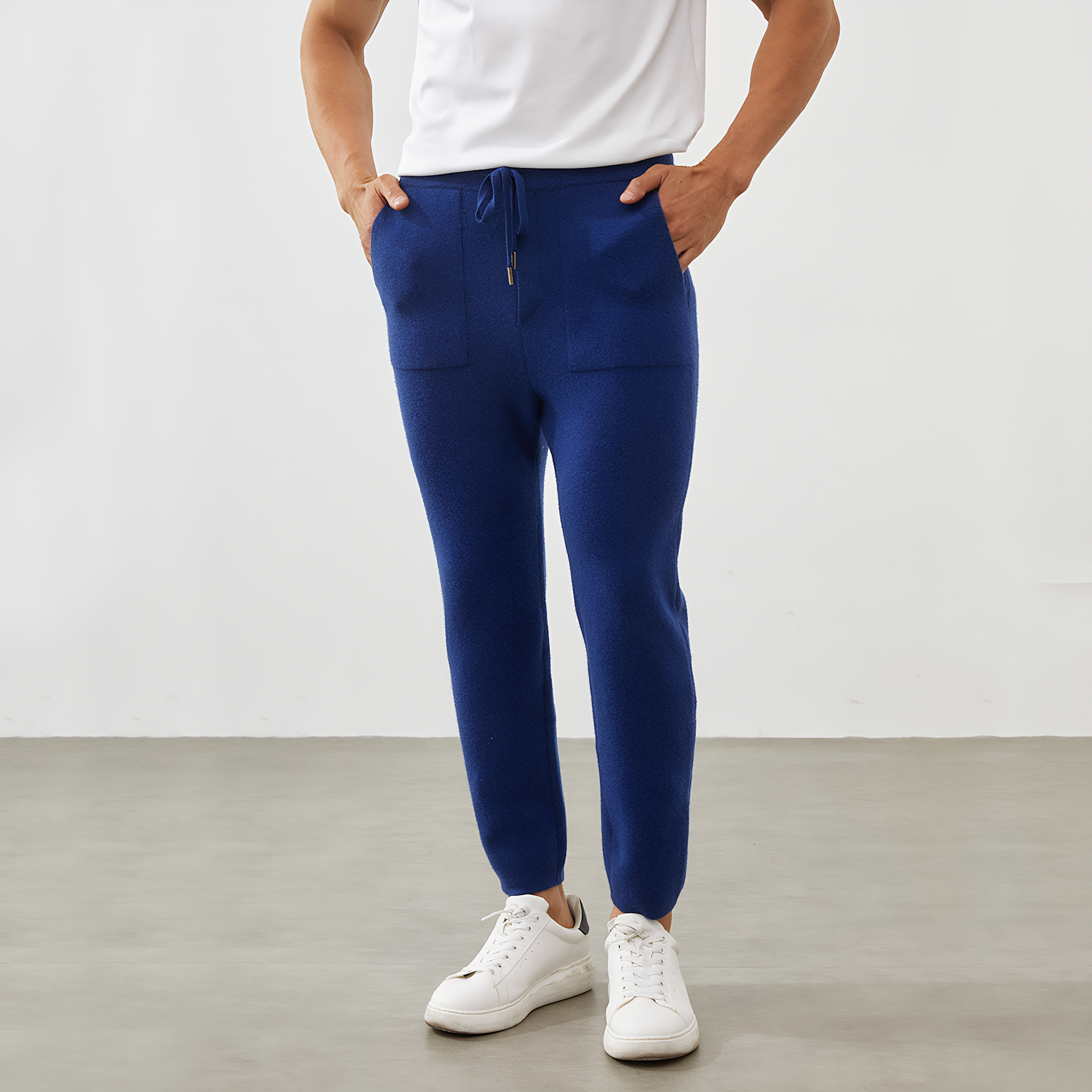 Keep Warm Knitted Men's Cashmere Pants REAL SILK LIFE