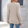 Gioiacombo&trade; Top in morbido pizzo a maniche lunghe lavorato a maglia da donna