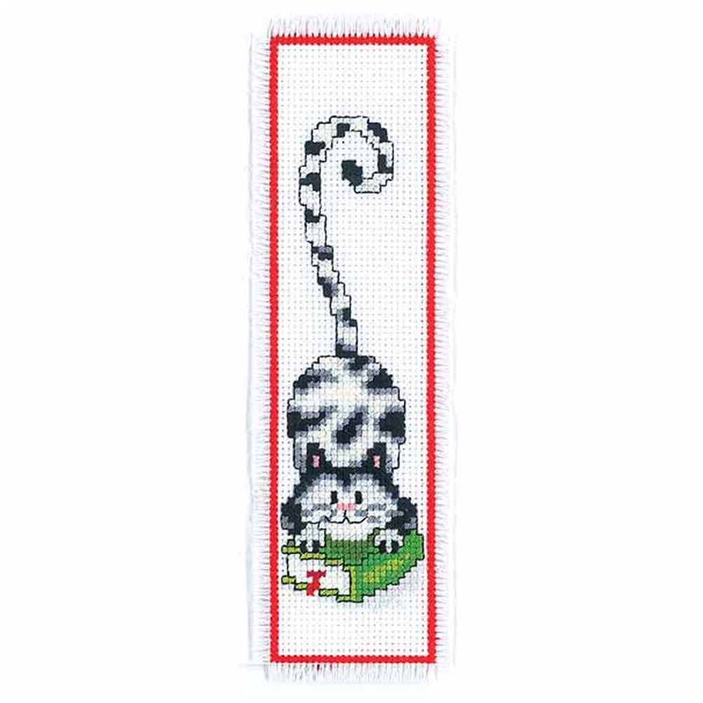 

Cat - 14CT Counted Cross Stitch - Double-sided Bookmark, 501 Original