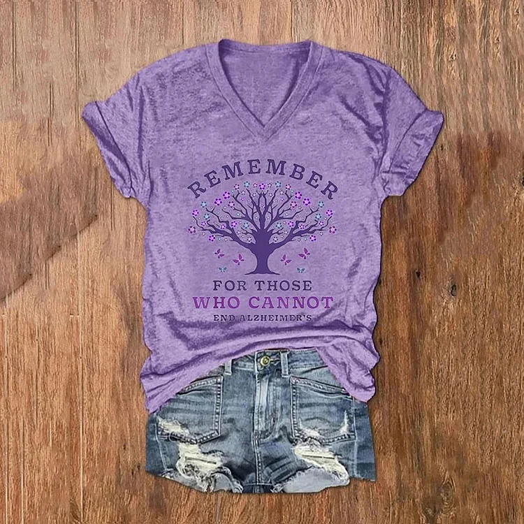 Women's Remember For Those Who Cannot Printed T-shirt