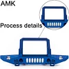 AMK Aluminum Alloy RC Crawler Car Front Rear Bumper with Tow Hook Winch Base for 1/6 SCX6 Jeep JLU Wrangler 4WD Upgrade Parts-2 in 1 Blue (2 in 1 Blue)