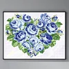 Cross Stitch Partial Embroidery Beads Printed 9CT Rose(39x33cm)