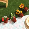 DIY Handmade Twist Stick Craft Small Potted Plants Chenille Stems Craft Pipe Cleaners Gift Decor Set