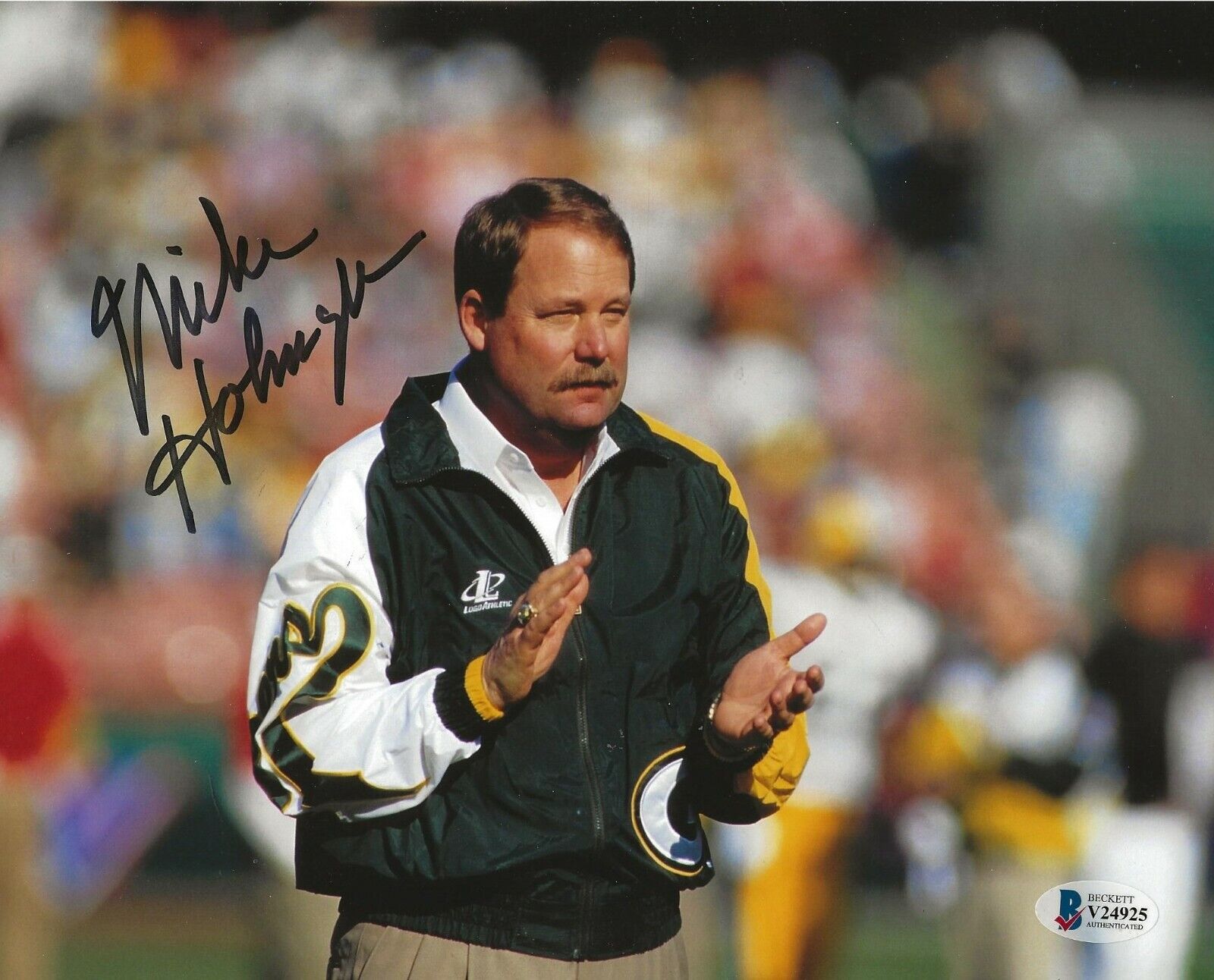 Mike Holmgren signed Green Bay Packers 8x10 Photo Poster painting autographed BAS Beckett