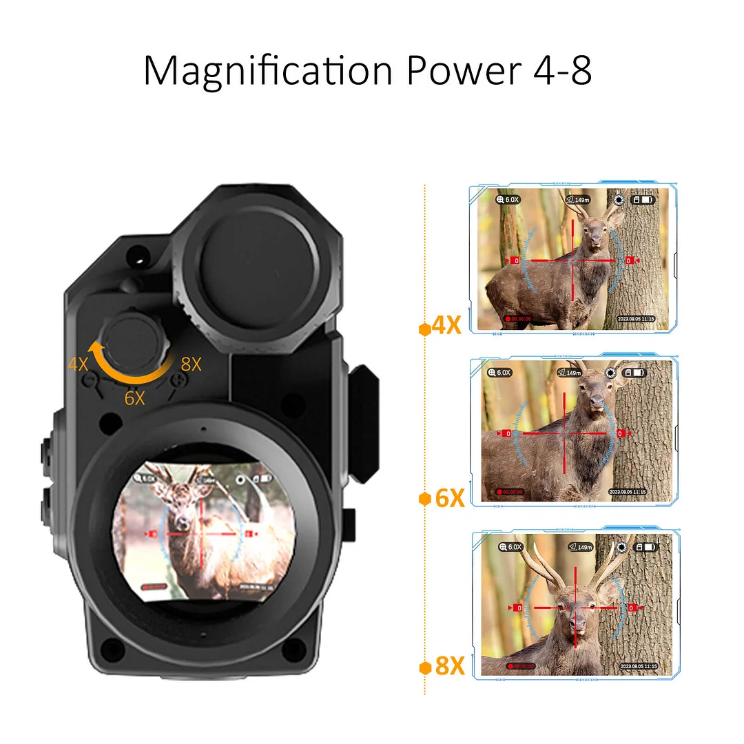 Night Vision Monocular - Full Color 4-8x40mm Digital Night Vision Scope Camera for Camping Hunting & Fishing