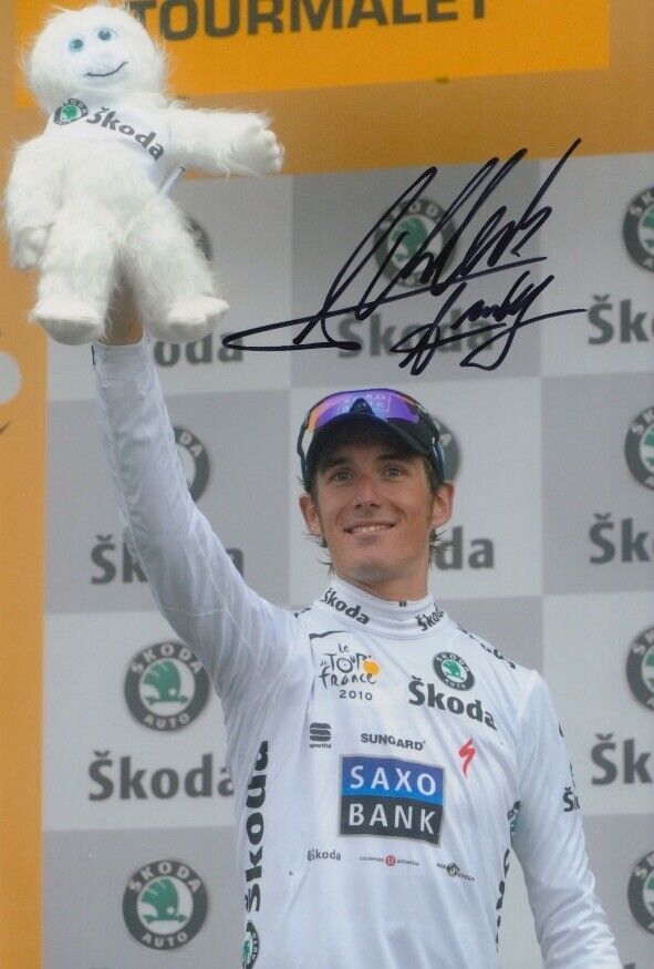 ANDY SCHLECK HAND SIGNED 12X8 Photo Poster painting CYCLING AUTOGRAPH TOUR DE FRANCE 3