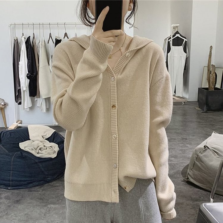 Long Sleeve Shift Plain Casual Sweater QueenFunky