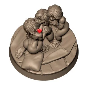 Pornhint Halfling Sexy Diorama |TTRPGNSFWPremium Quality ECO Resin by Menagerie Miniature NSFW
