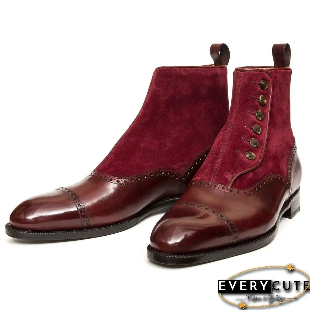 Handmade Elegant Vintage Chelsea Button Boots