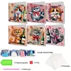 (US Only)6PCS DIY Cat Diamond Painting Art Greeting Cards Congratulations Cards & Gifts