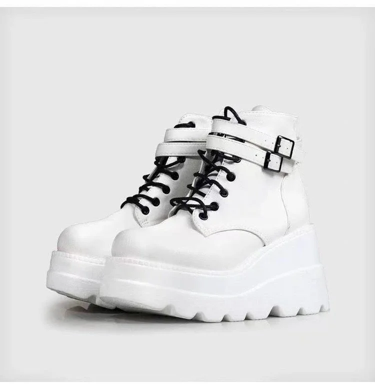 Tanguoant Tanguoant New Platform Base Colorful High Help Casual Women's Shoes Large Size Women's Boots