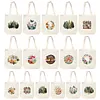 Cross Stitch Canvas Bag Making Kits with Hoop Frame Printed Embroidered Canvas Bags for Adults Handicraft Sewing Materials DIY Tote Handbag Needlepoint Kits 12.5x14.4in tapestrymarket