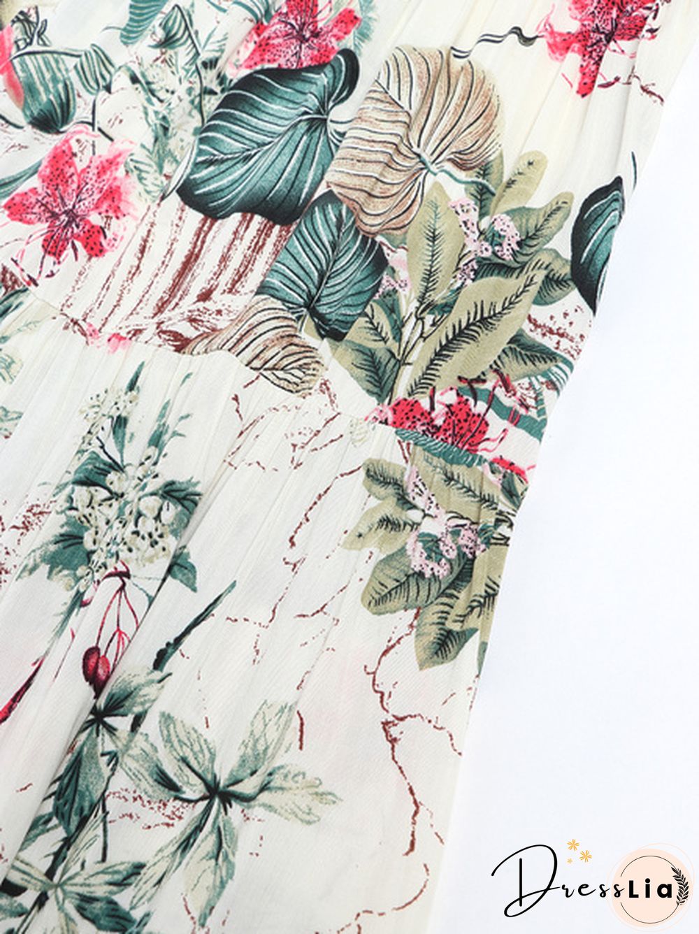 Oversized Floral Print Cotton Cami Dress