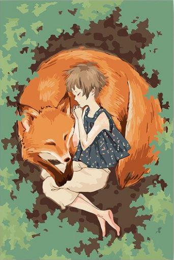 

Girl Sleeps on a Fox – Paint By Numbers - 40*50CM, 501 Original
