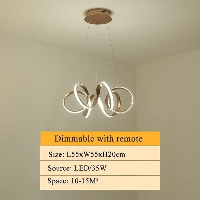 Modern LED Pendant Light For Living Room Dining Room Kitchen Hanging Lamp Aluminum Alloy Led Pendant Lamp Hang Lamp