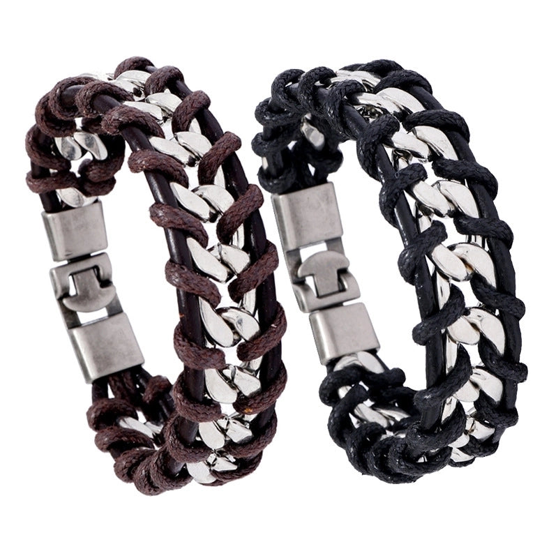 Woven Personality Punk Style Chain Bracelet