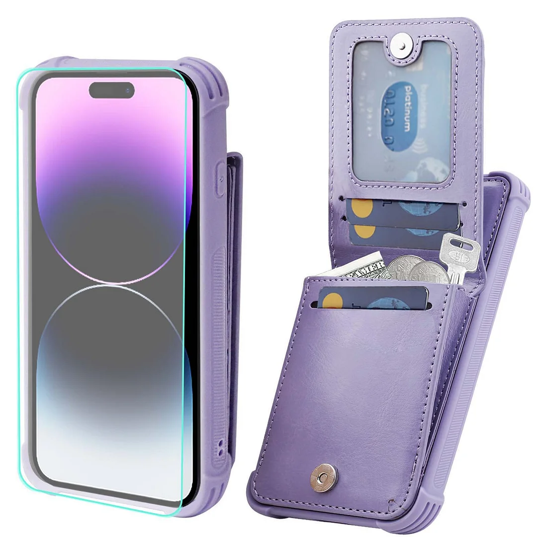 VANAVAGY Wallet Case for Apple iPhone 14 Pro 5G 6.1