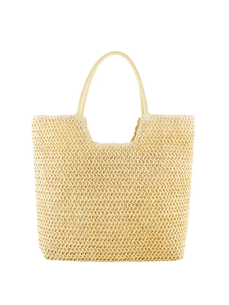 Straw Woven Women Handbag Summer Beach Fashion Tote Vacation Shopping Bags