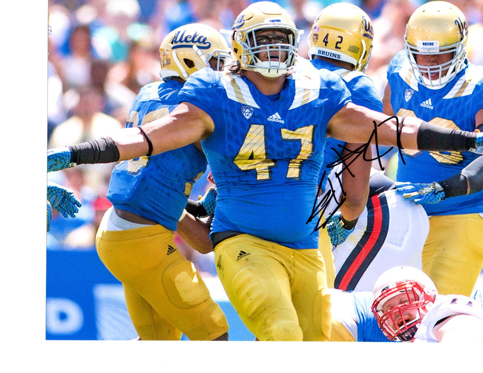 Eddie Vanderdoes UCLA Bruins signed autographed 8x10 football Photo Poster painting NFL