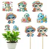 6Pcs tortue jardin piquets - 5d bricolage décoration artisanale