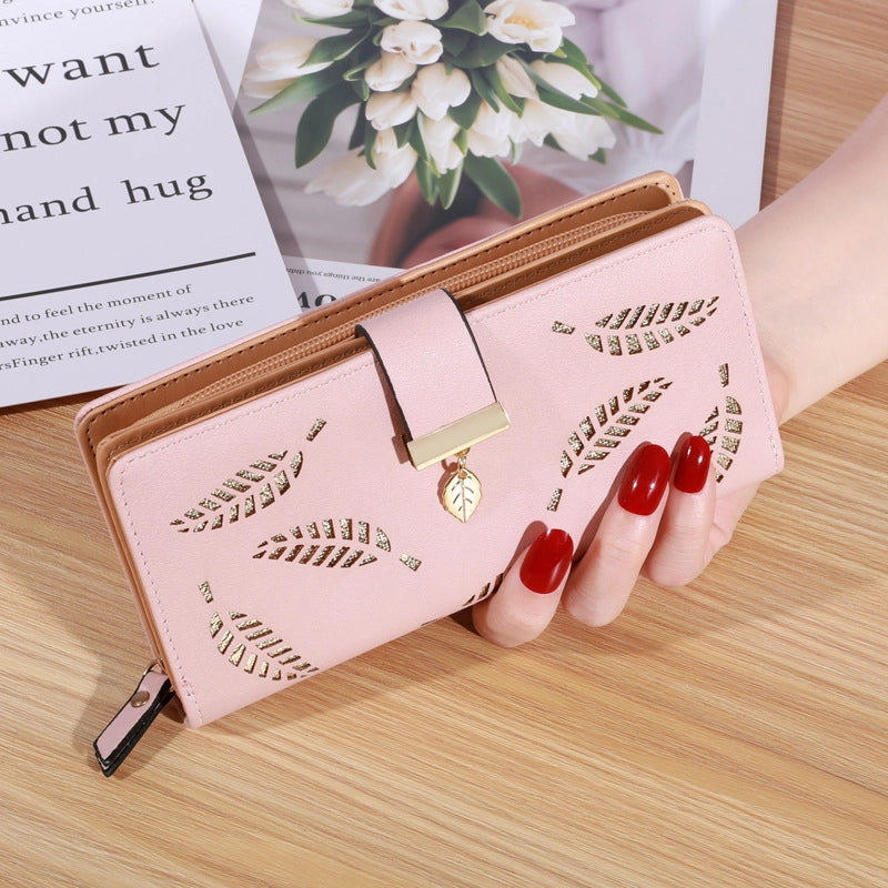Women’s Flower Pu Leather Hidden Buckle Wallets