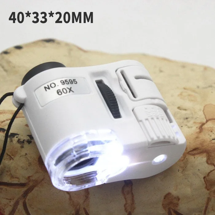Portable microscope with lighting is suitable for home use