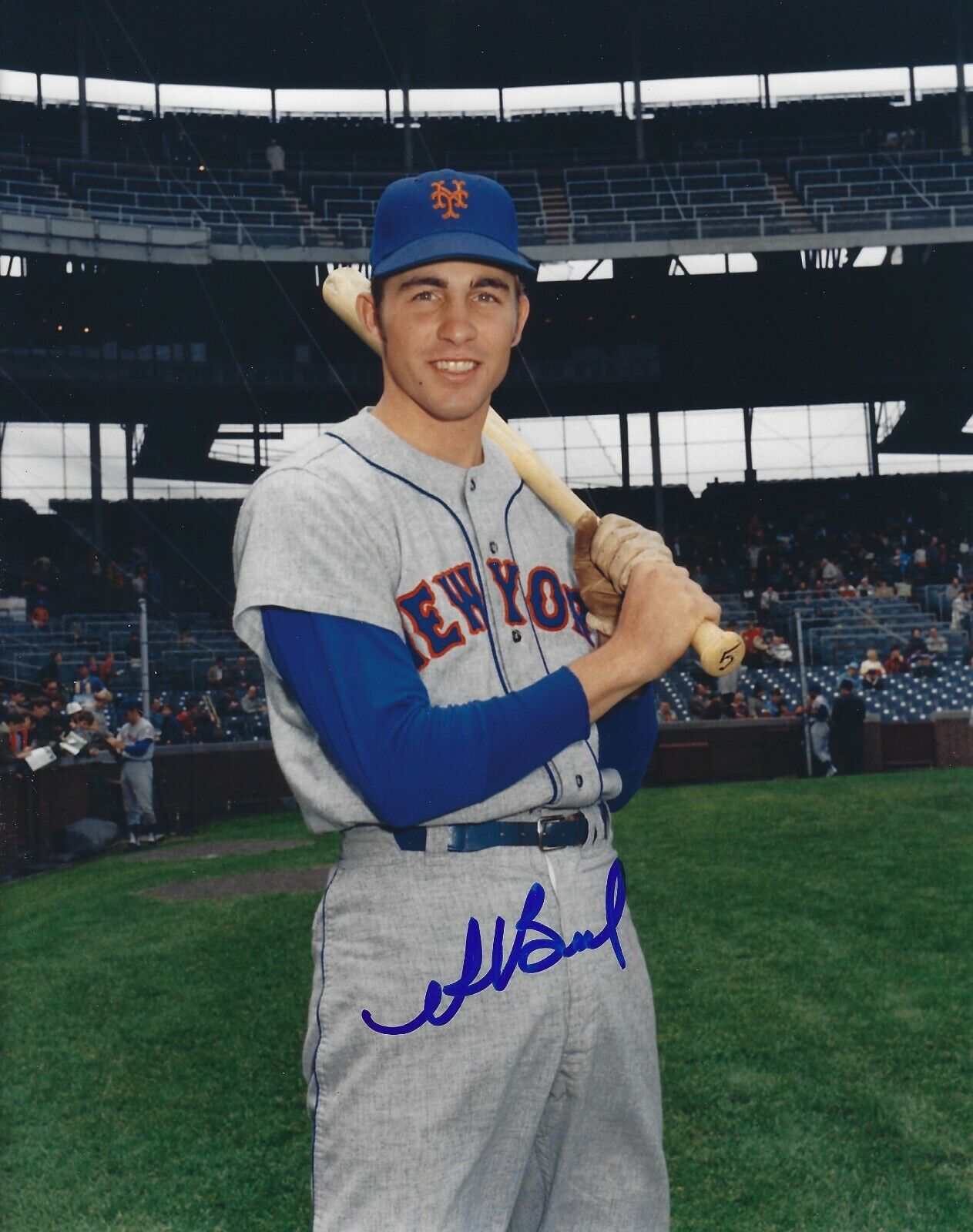 Autographed KEN BOSWELL New York Mets 8x10 Photo Poster painting- COA