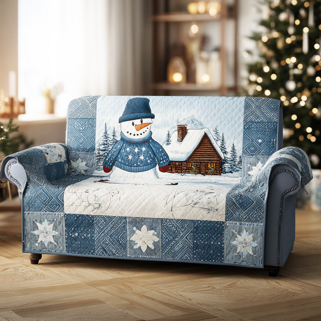 Cozy Snow Village Quilted Sofa Cover NCU0TD1520 everthome