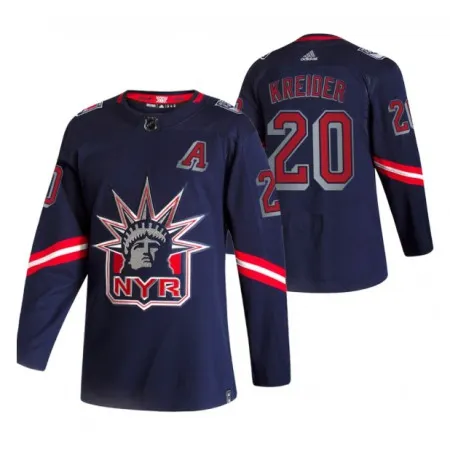 Men's New York Rangers #20 Chris Kreider 2021 Navy Reverse Retro Stitched Jersey 6YCZ
