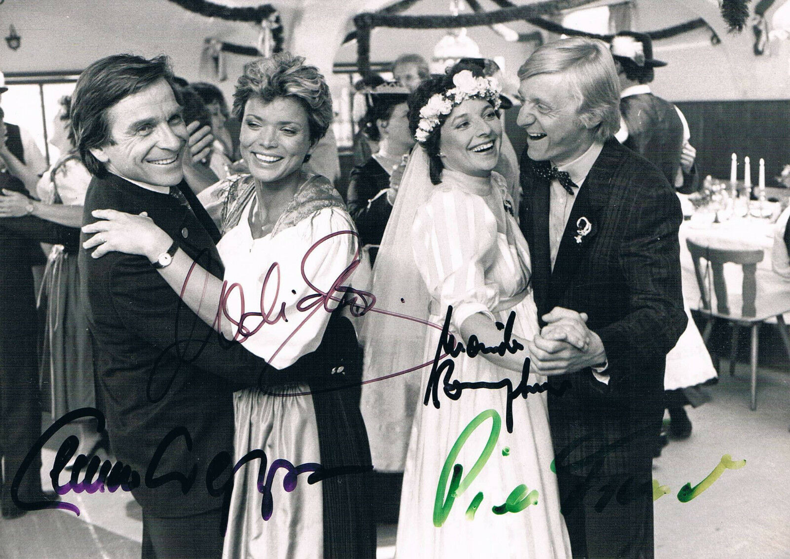 Elmar Wepper Uschi Glas Monika Baumgartner Pierre Franckh autograph signed Photo Poster painting