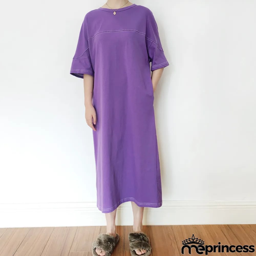 Parent-child Wear Girl Spring Summer Casual Loose Knitting Dress