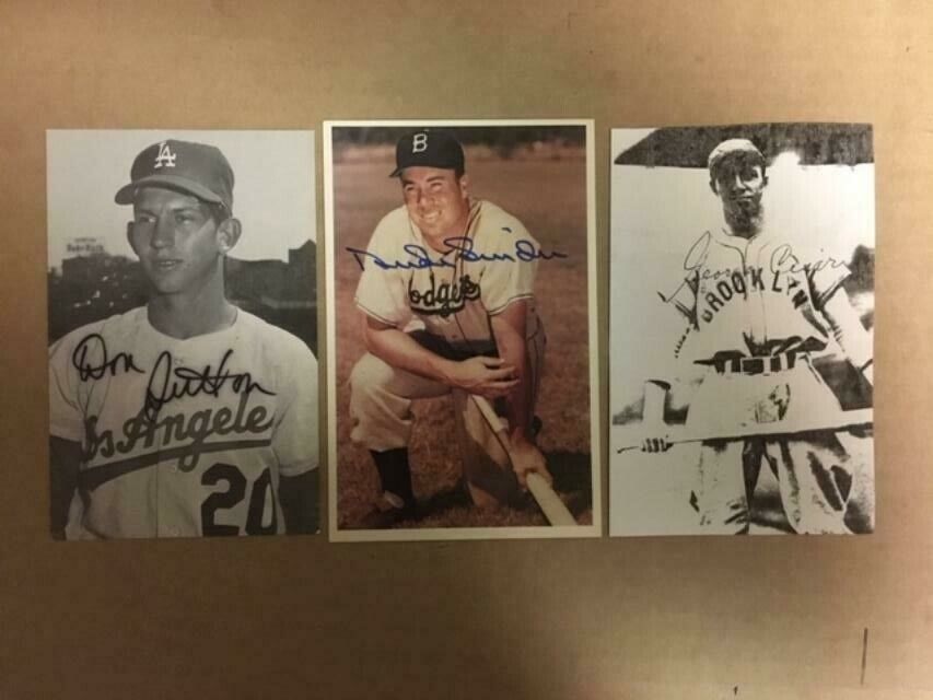 George Cisar Brooklyn Dodgers Signed Postcard Size Photo Poster painting with COA*