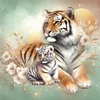 Tiger Mother And Cub-11CT Stamped Cross Stitch 40*40cm/15.75*15.75in