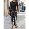 Vintage Pattern Printed Irregular Party Dress