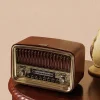 Retro Bluetooth Speakers,Vintage Decor,Small Wireless Speakers,Stereo Radio Portable AM FM with Rich Bass Speakers Support TWS Pairing, USB/TF Card for Kitchen Desk Office Outdoor