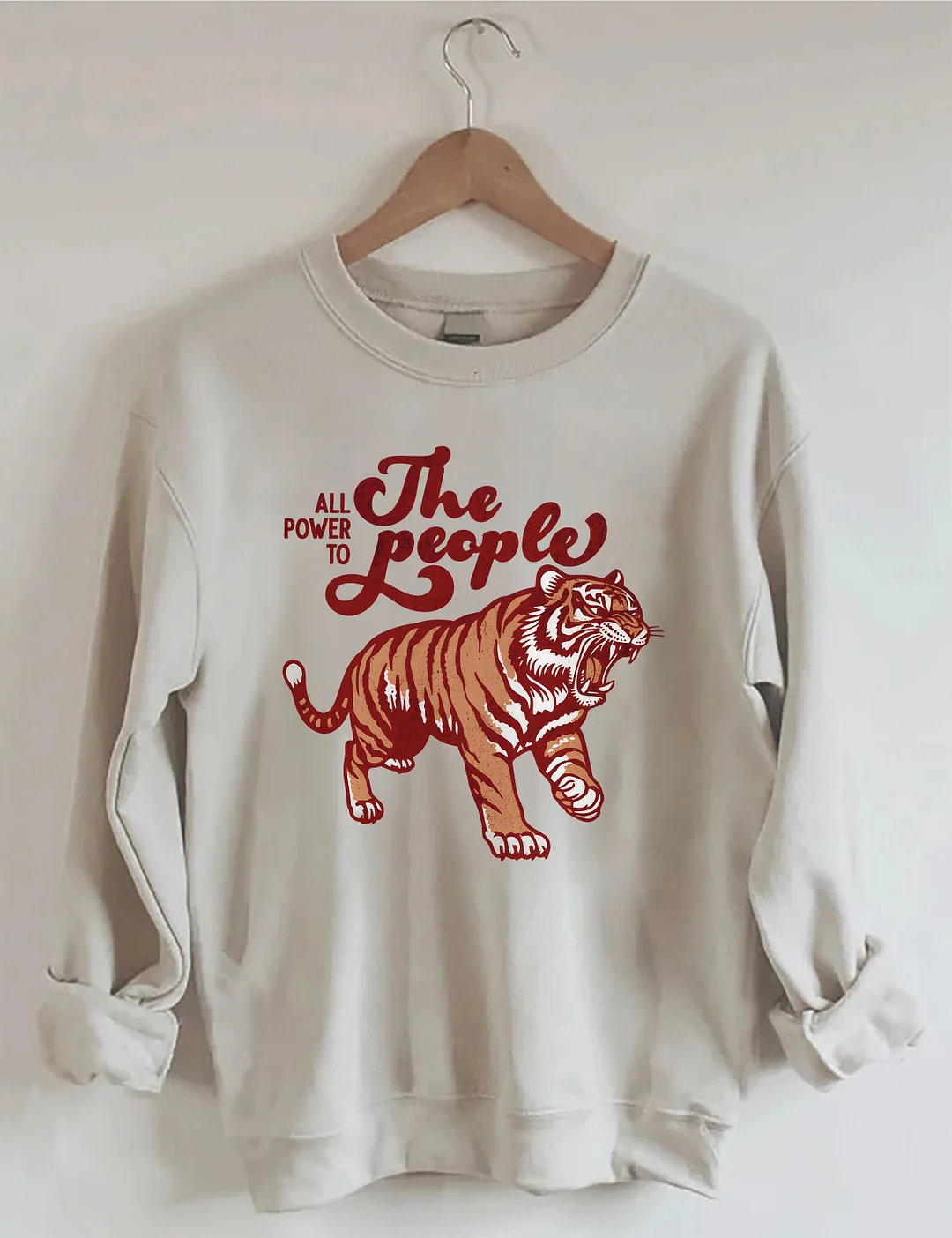 All Power To The People Tiger Sweatshirt